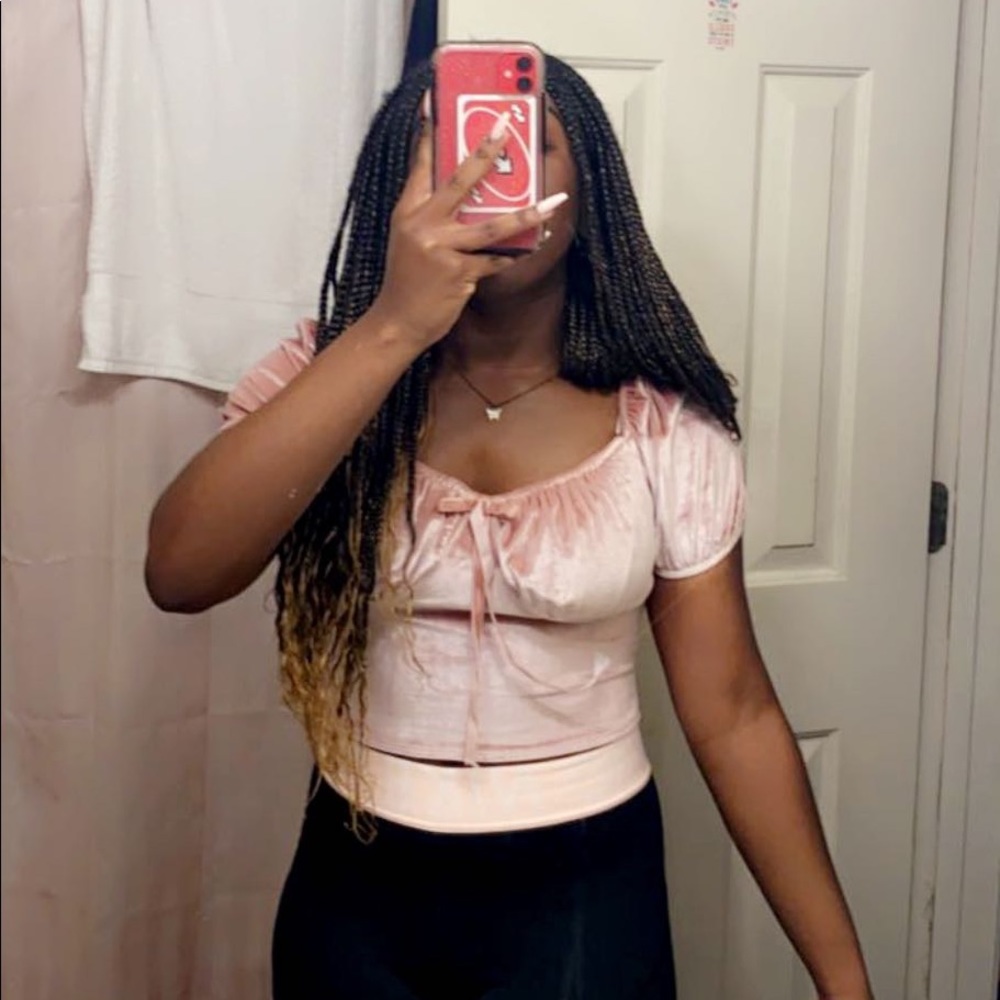 Puff Velvet Milkmaid Top